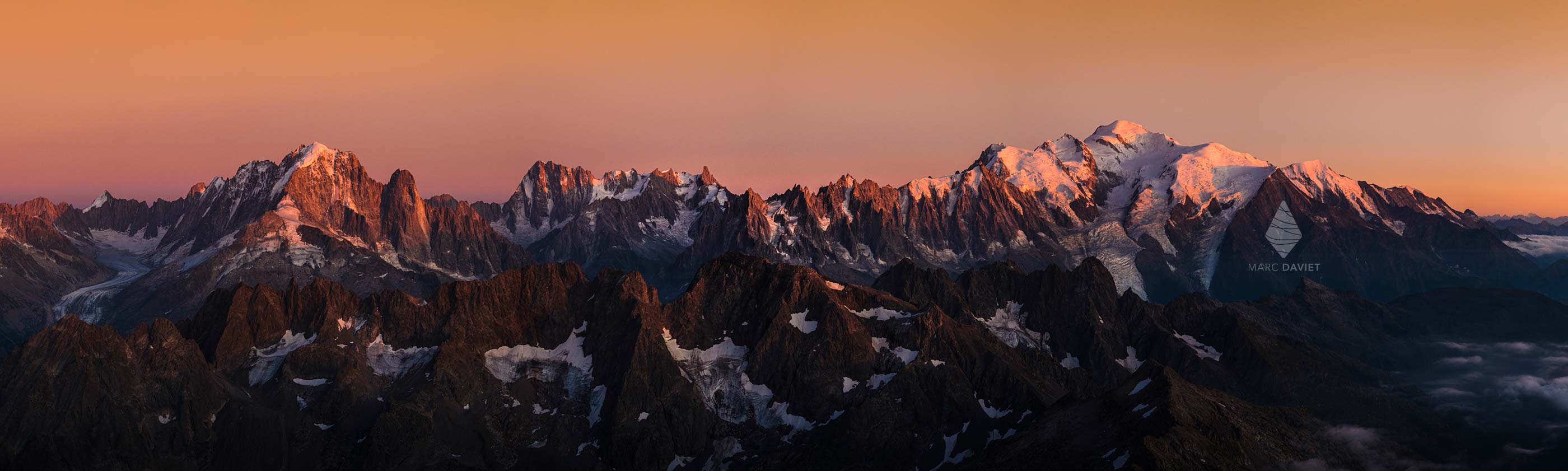 Mont-Blanc Massif at sunset