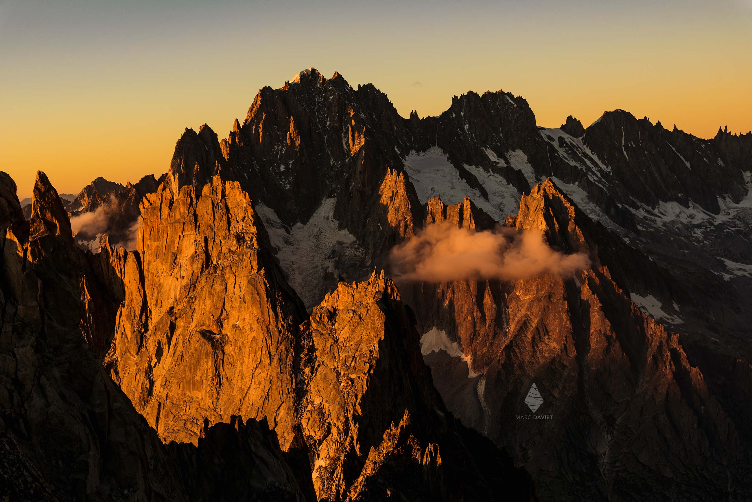 Mont-Blanc Massif at sunset